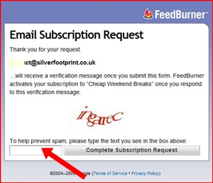 Subscribe Via Email Step Two