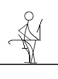 Sat stick man