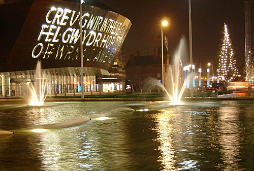 Cardiff Opera House at Christmas